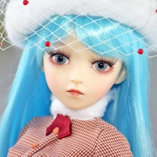 Full Set 60cm BJD Puppe 1/3 Mädchen Puppen Mit Veränderbaren Augen Blaue Perücke
