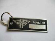 Schlüsselanhänger Hanomag Wehrmacht lkw Oldtimer S66 typenschild Fahrgestell-nr