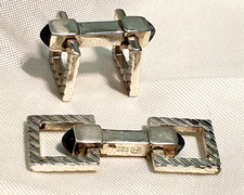 Vintage Manschettenknöpfe um 1970 Franz Scheurle 925 Silber FS /klappbar