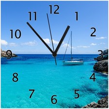 Wallario wanduhr aus glas - aus,