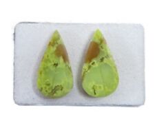 1 Paar Grüner Opal Cabochon ca. 27,6x14,8 mm Nr. U32529