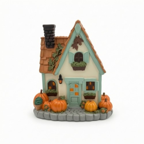 Herbst lichthaus aus kunstharz - aus,