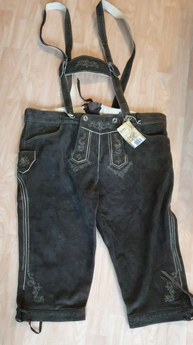 Trachtenlederhose mit träger - trachtenlederhose,