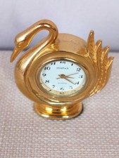 Miniatur-Uhr Schwan oder Gans, Quartz, Uhr läuft