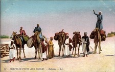 Ak Volkstypen Ägypten, Beduinen auf Kamelen, Kamelreiter - 4897084