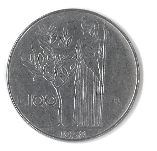 100 lire münze italien - -,
