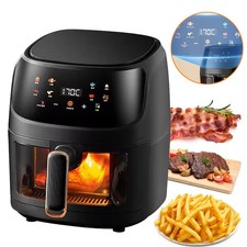 Heißluftfritteuse 8L Air Fryer mit Sichtfenster 2400W Friteuse Heißluft Airfryer