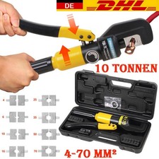 Hydraulische Presszange 4-70 mm² Quetschzange Kabelschuhe Pressbacken 10 Ton DHL
