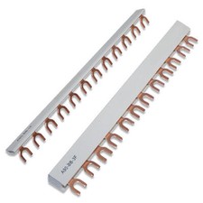 Sammelschiene Phasenschiene 1/3-Phasen 12/54-polig 10mm² Kammschiene Gabel