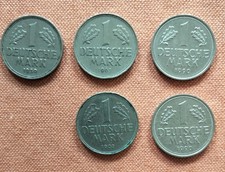 5 x 1 DM Münze Deutsche Mark