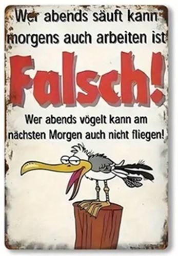Retro blechschild mit spruch - blechschild,