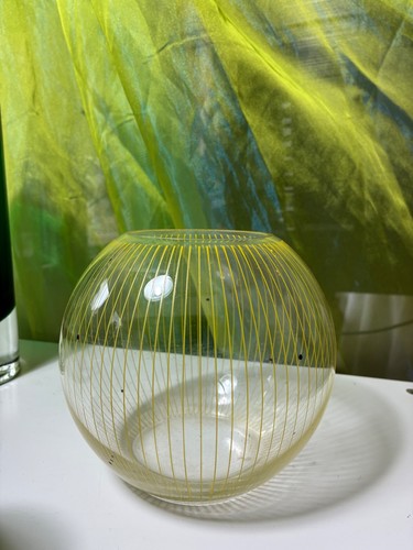 Vintage kunstglas kugelvase - kunstglas,