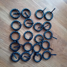 Vorhangringe Gardinen Ringe schwarz mit Haken 20 Stück