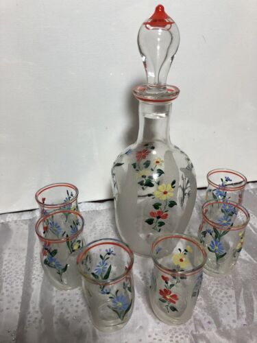 Alte glas karaffe mit - ,glas,
