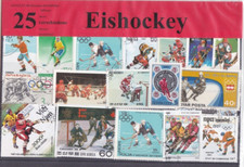 25 Briefmarken Eishockey