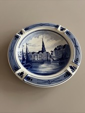 Delfter Porzellan Teller Blau Krahn Holland Aschenbecher Wandteller 18cm