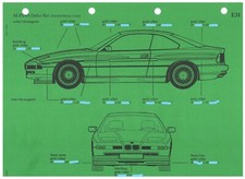 Original Einzelaufstellung  ALPINA Deko-Set 8er Reihe E31  - Streifenbreite 2 mm