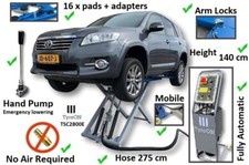 Mobile Scherenhebebühne KFZ Hebebühne  2.7 t H=140 cm Auto-Verriegelung 4 Arme