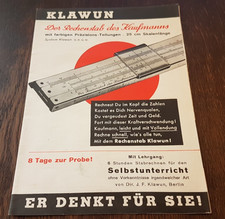 Werbung - KLAWUN. Der Rechenstab des Kaufmanns