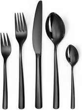 Besteck Set 30 Teile Schwarz