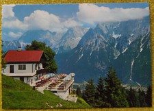 Ansichtskarte Mittenwald, Kreuzberghaus gegen Karwendelgebirge      (59-22)