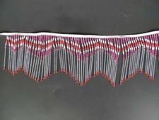 Fransenborte  Perlen Fransen Lampen  Handtaschen Western weiß  rosa Kleidung