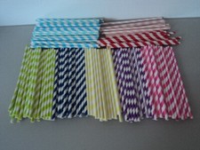 173 Stück Strohhalme Trinkhalme Papier 8mm / 19,7 mm