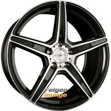 4 Alufelgen AXXION AX7 Schwarz Hochglanzpoliert (SP+) 9x19 ET45 5x112 19 Zoll