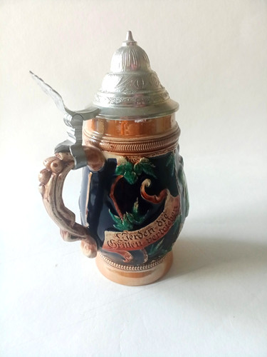 Bierkrug liter keramik - bierkrug,