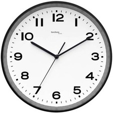 Techno Line WT 8500-3 schwarz Funk Wanduhr 30 cm x 4.1 cm Schwarz