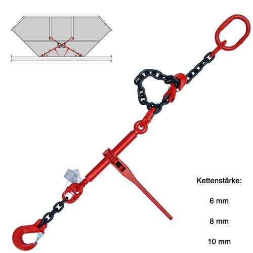 Zurrkette 6mm 8mm - , 10mm