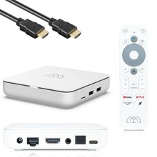 Homatics Box R 4K UHD Android TV Multimediaplayer mit Sprachfernbedienung Weiß