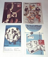 4 St. Unterlagen / Bücher - Tonband Freunde - BASF ton + band, Philips Wegweiser