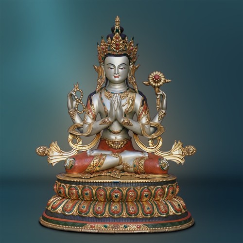 Buddha chenrezig statue gold - chenrezig,