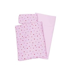 Goki Puppen-Bettwäsche rosa