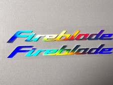 2 x Honda FIREBLADE Aufkleber Emblem • Schriftzug Sticker Hologramm Farbwechsel
