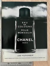 Chanel Ligne Pour Monsieur Cologne Original Vintage Werbung 1972 Reklame advert