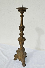 Sehr schöner alter 1 flammiger Messing Kerzenleuchter, Altarleuchter.