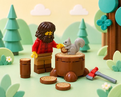 Lego minifigur förster - minifigur,