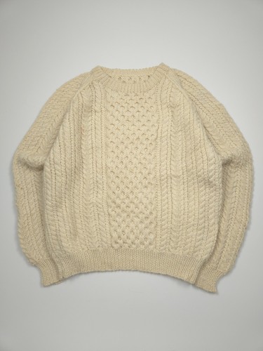 Aran zopfmuster pullover creme - aran,