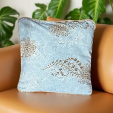 BASSETTI Kissenhülle 40x40 ORISTANO B1  KEDER DEKO Kissen Hülle Bezug Hellblau