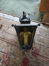 Antike Außenwandleuchte / Wandlampe Schwarz Gusseisen Gartenlampe