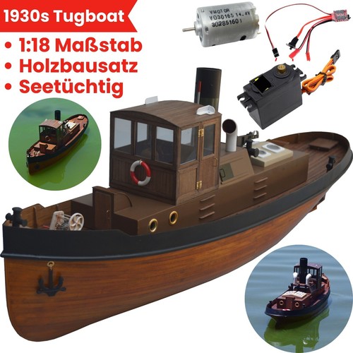 1930s steam tugboat - tugboat, 1:18