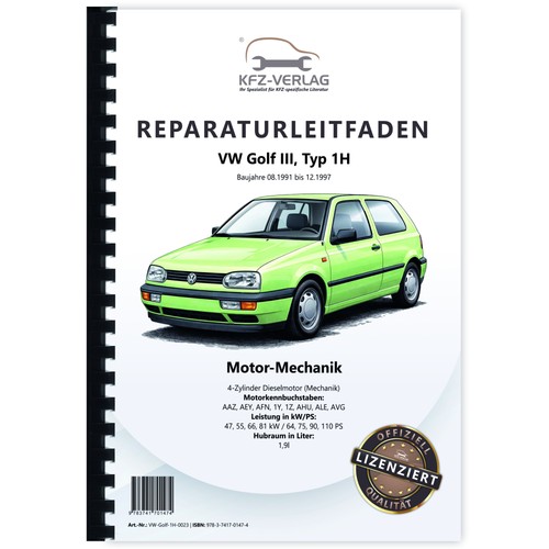 Golf 4 zyl - 1h, (91-97)