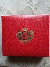 Monaco , KMS  2003, 10 Cent bis 2 Euro in Münzschatulle 