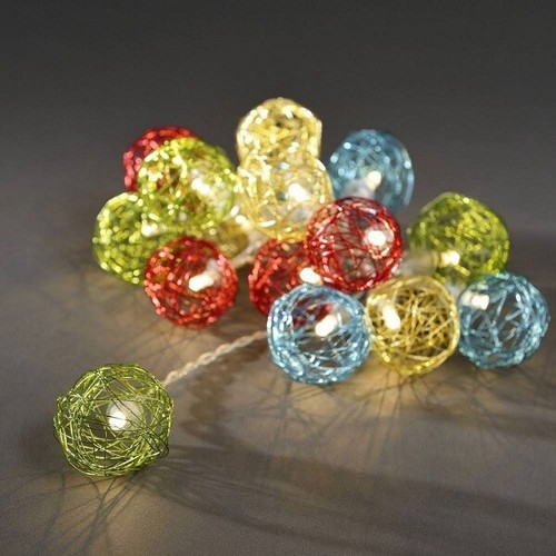 Led dekolichterkette 16er alu - led,