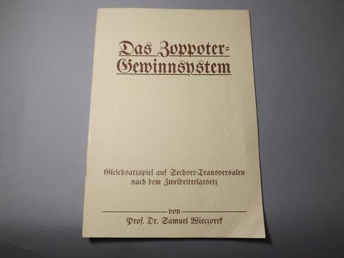 Das zoppoter gewinnsystem prof - das, zoppoter-gewinnsystem