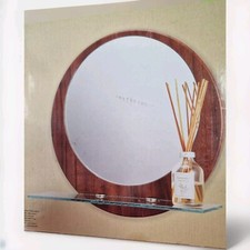 Spiegel (24cm) Garderobe mit Glasablage MDF  30x30x10,5cm NEU 