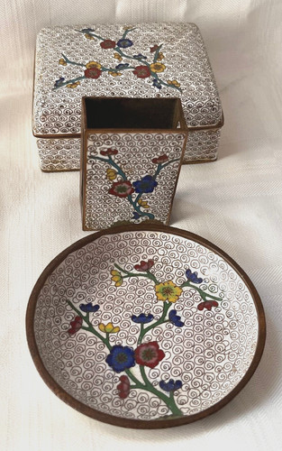 Cloisonné emaille räucherset - cloisonné,