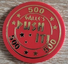 Ehrenkarte,Fahrchip,Kirmes,Gewinnchip, PUsh IT (Rot) 500 Punkte, Firma Galle
